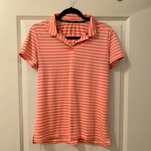 Nike Dry Fit Collection Striped Golf Polo Sz Lg